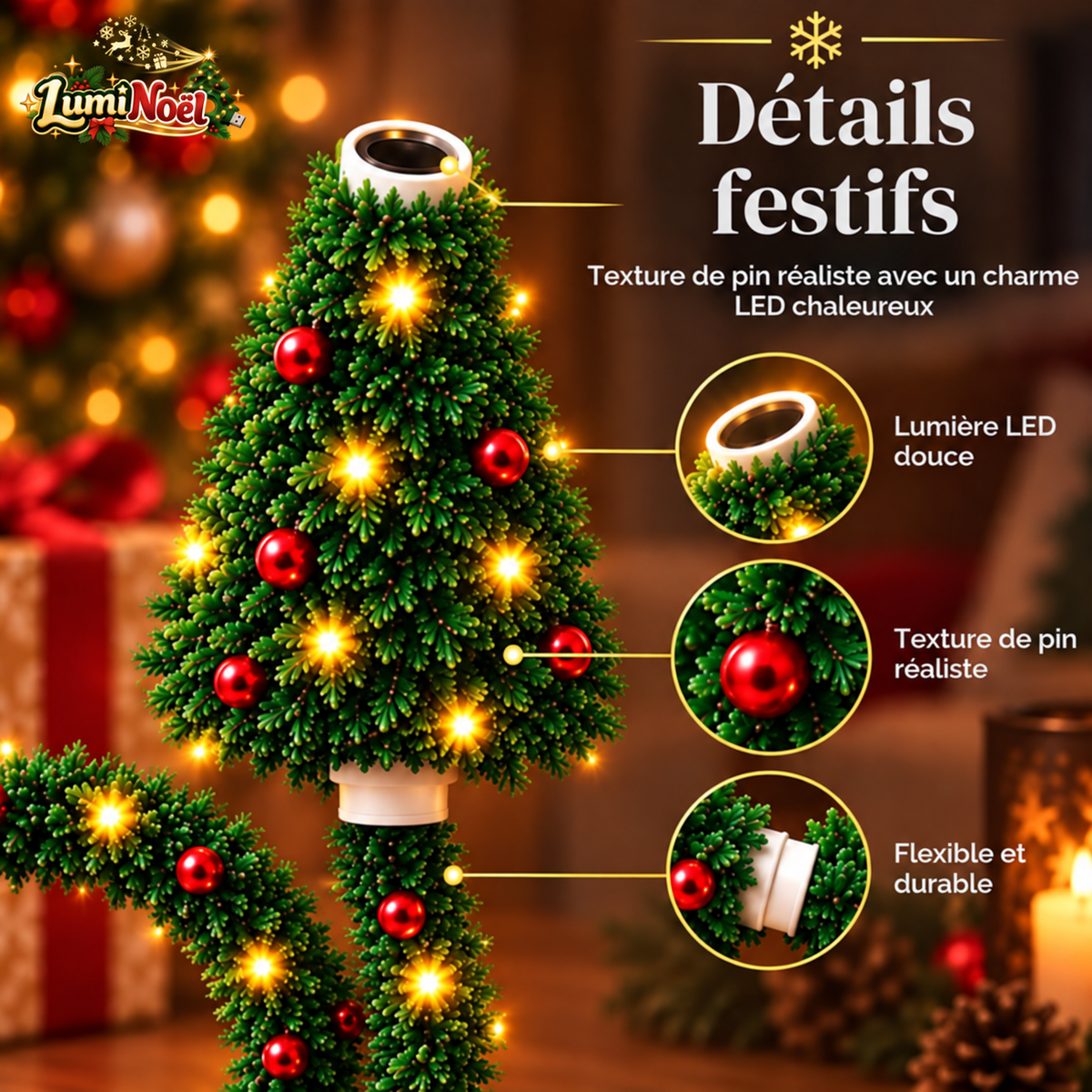 Projecteur HollyNoël™ – Le Noël au plafond